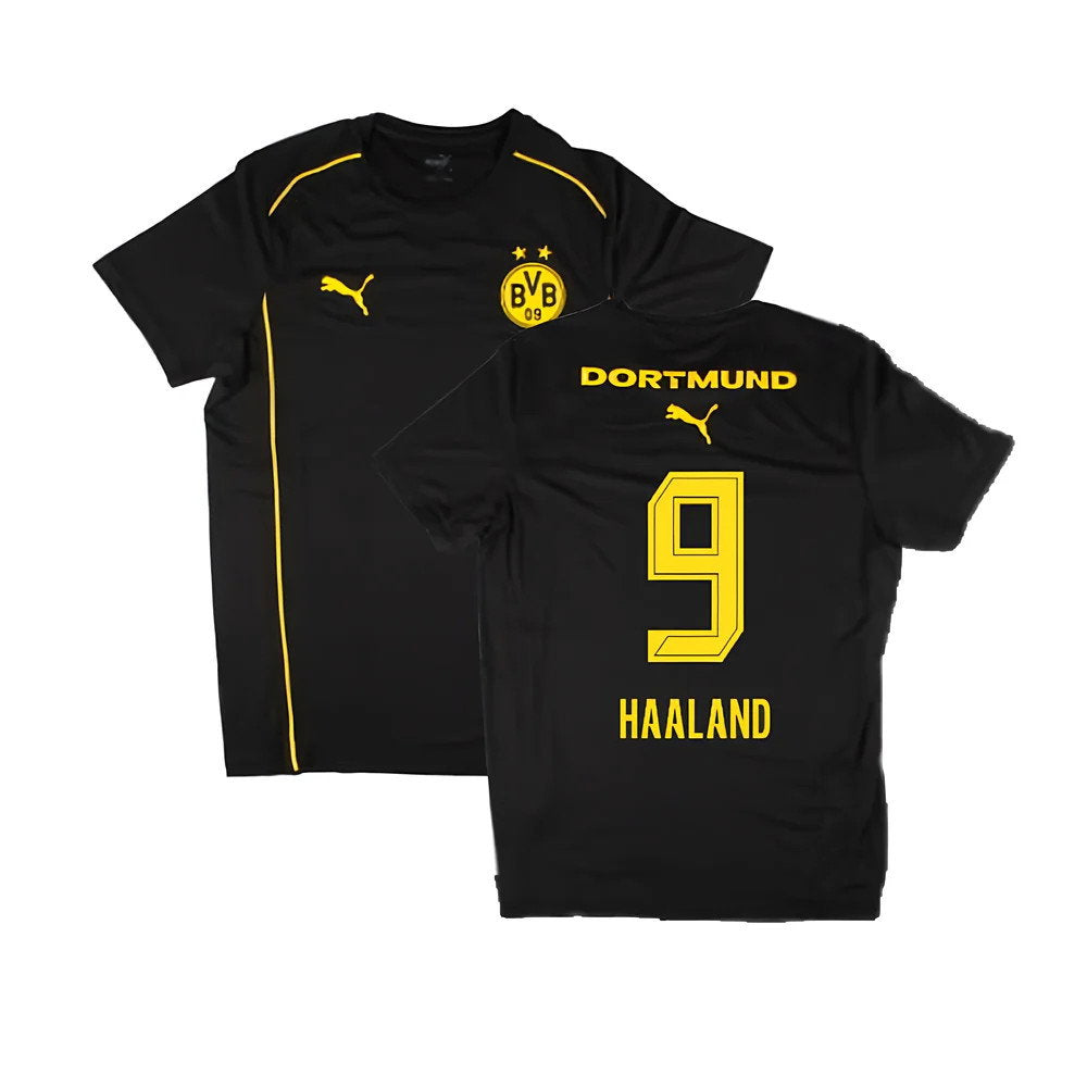2024-2025 Borussia Dortmund Casuals Tee (Black) (Haaland 9)_0