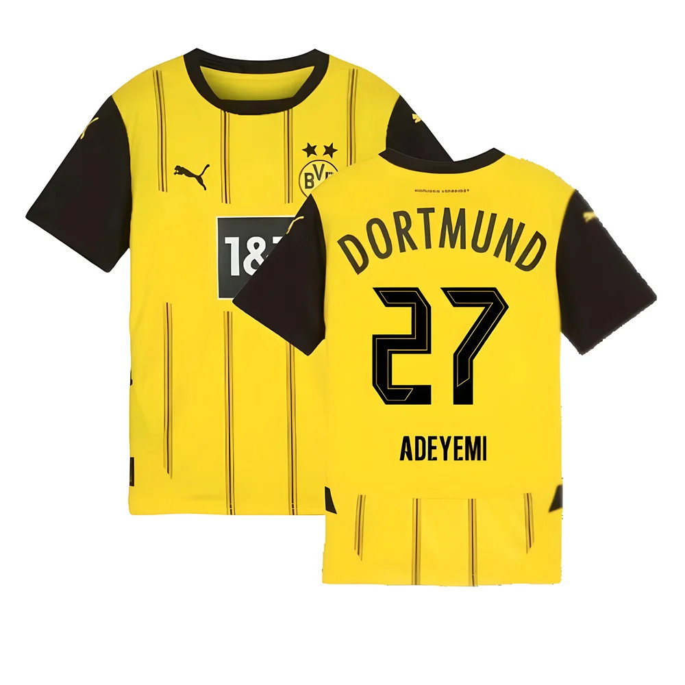 2024-2025 Borussia Dortmund Home Shirt (Kids) (Adeyemi 27)_0