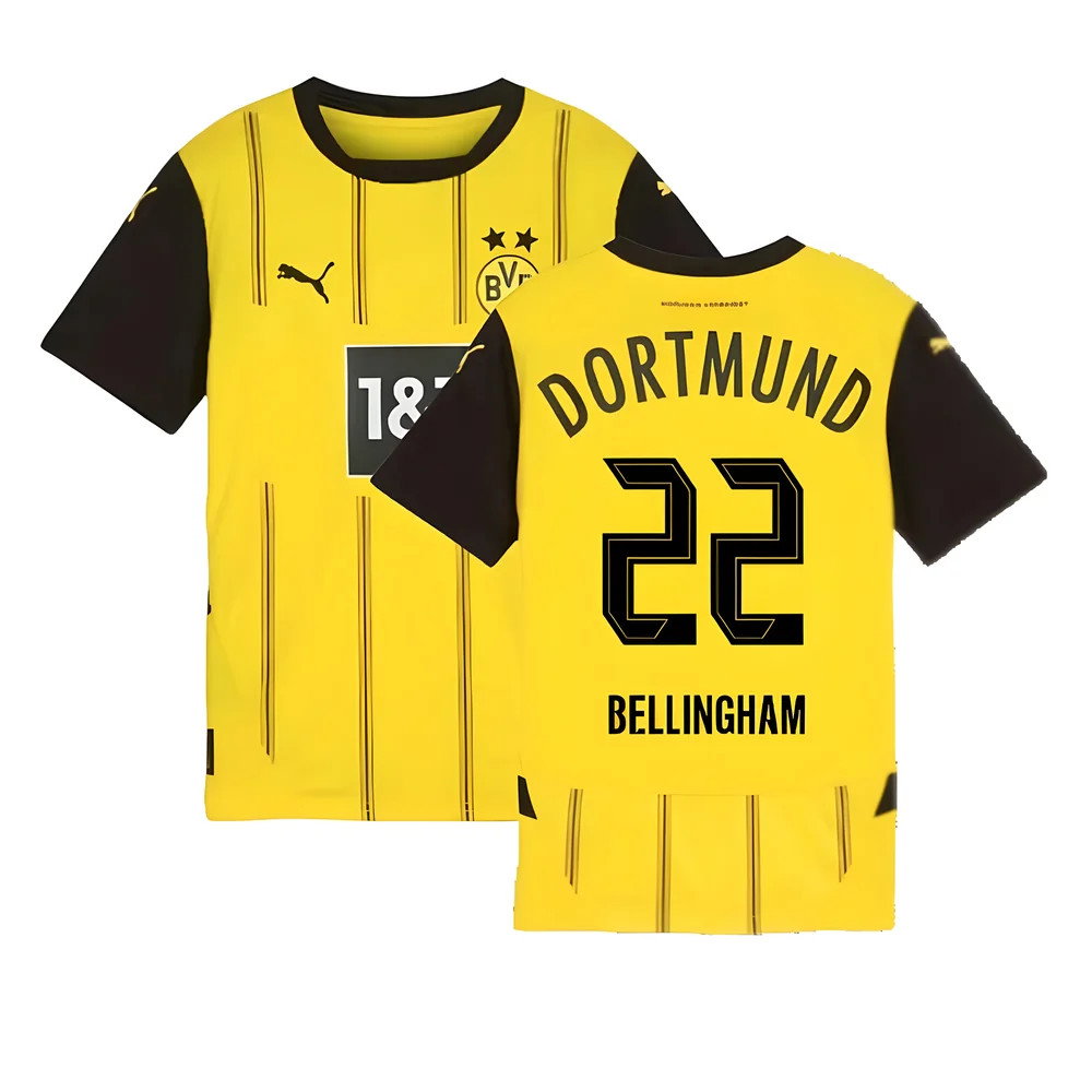 2024-2025 Borussia Dortmund Home Shirt (Kids) (Bellingham 22)_0