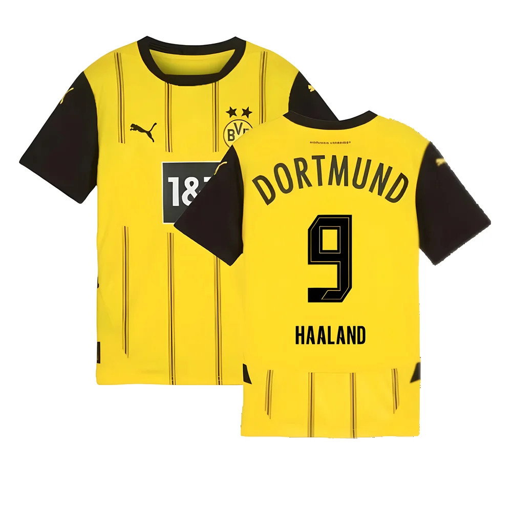 2024-2025 Borussia Dortmund Home Shirt (Kids) (Haaland 9)_0