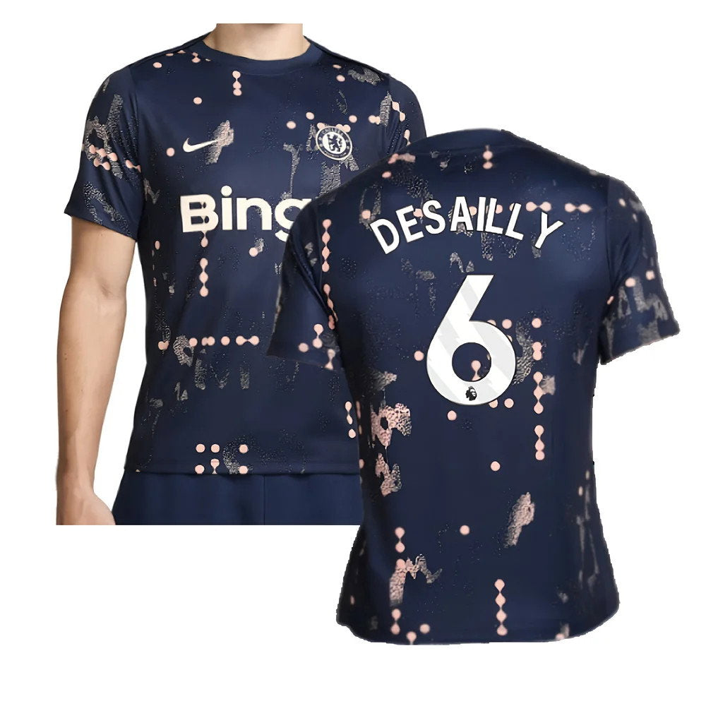 2024-2025 Chelsea Academy Pro Pre-Match Shirt (Obsidian) (Desailly 6)_0