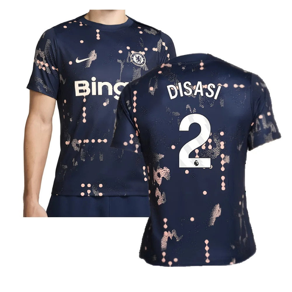2024-2025 Chelsea Academy Pro Pre-Match Shirt (Obsidian) (Disasi 2)_0