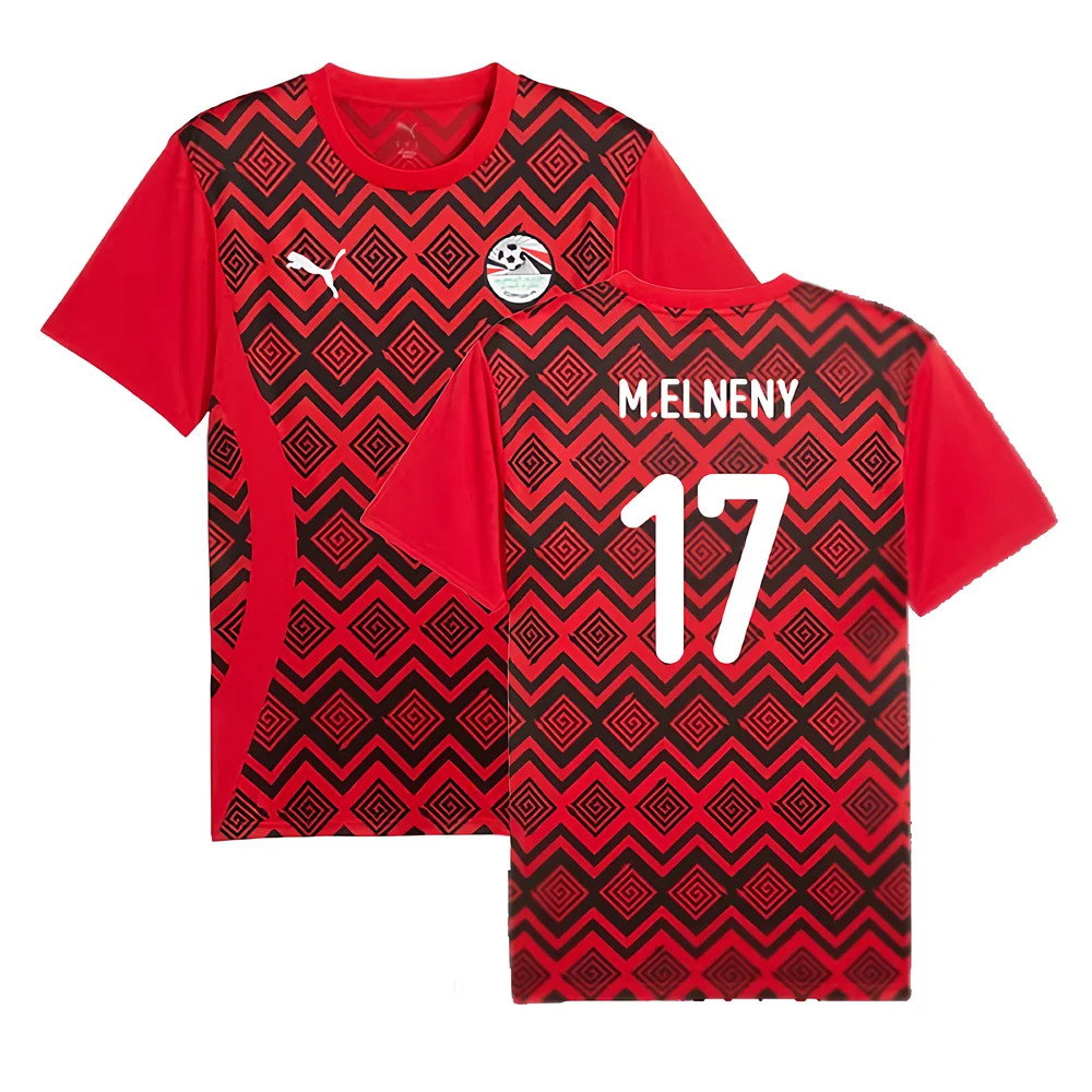 2024-2025 Egypt Prematch SS Jersey (Red) (M.Elneny 17)_0