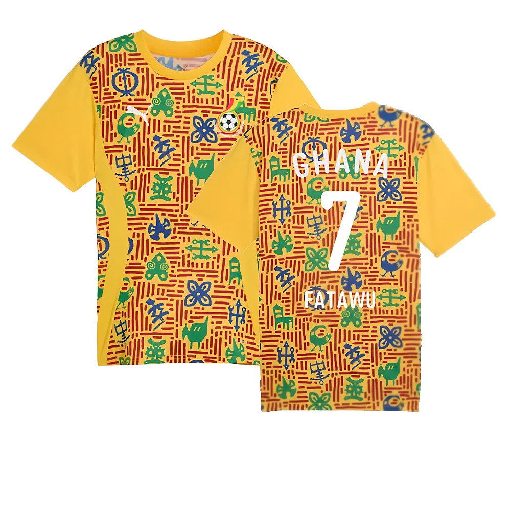 2024-2025 Ghana Pre-Match SS Jersey (Yellow) (Fatawu 7)_0