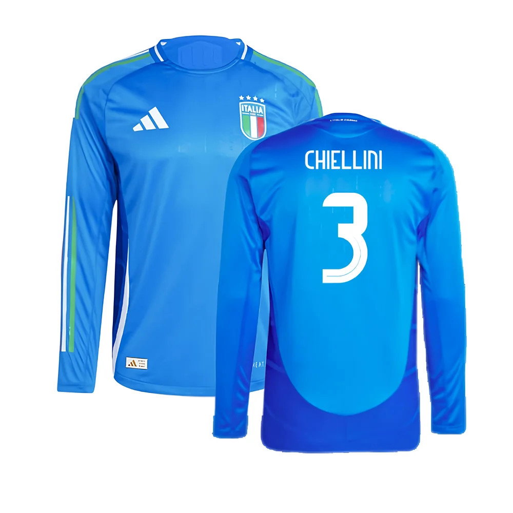 2024-2025 Italy Authentic Long Sleeve Home Shirt (CHIELLINI 3)_0