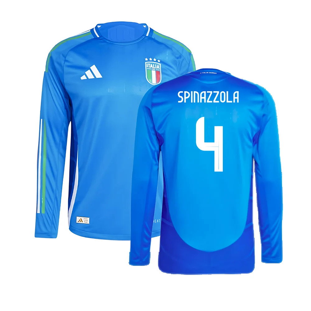 2024-2025 Italy Authentic Long Sleeve Home Shirt (SPINAZZOLA 4)_0