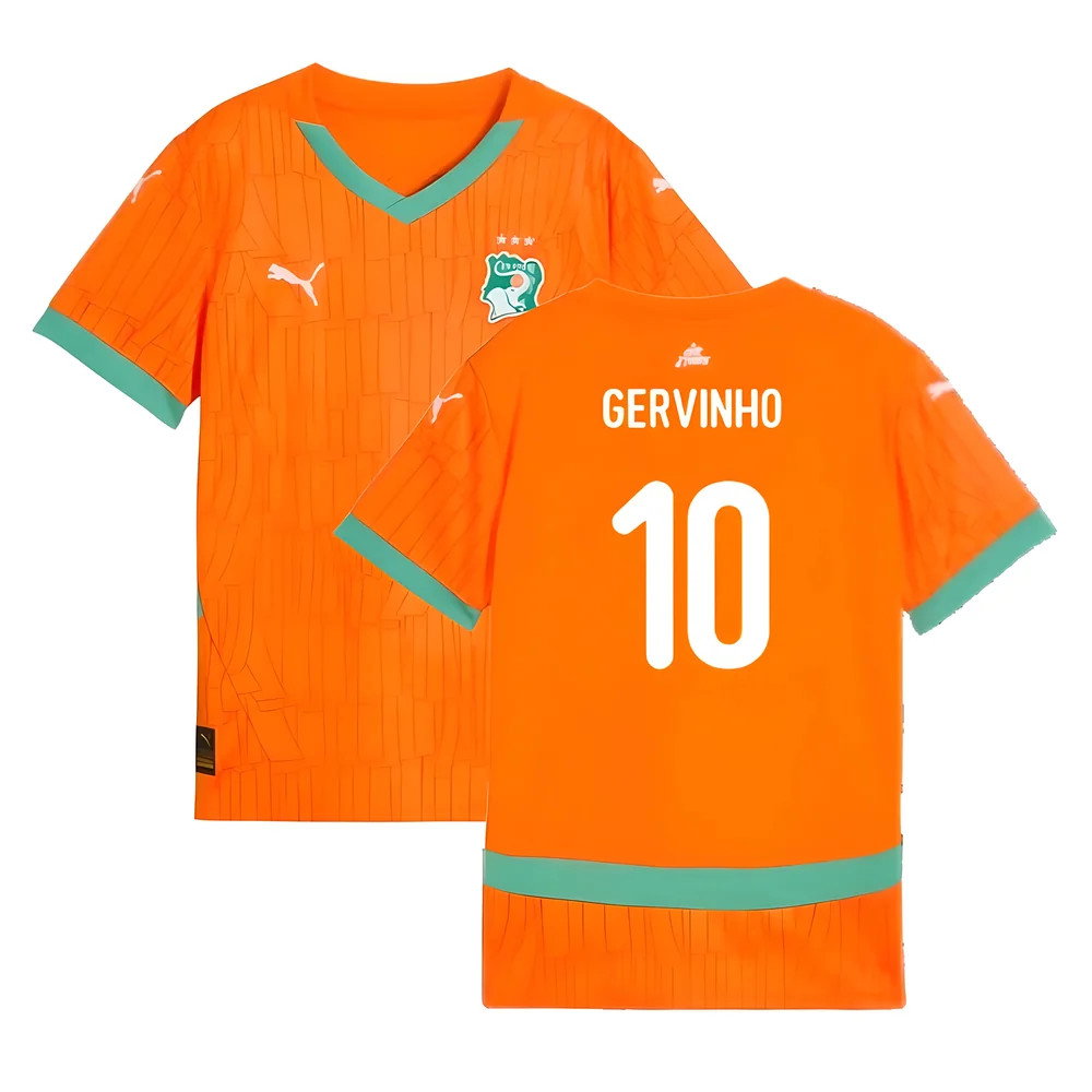 2024-2025 Ivory Coast Home Shirt (Kids) (Gervinho 10)_0