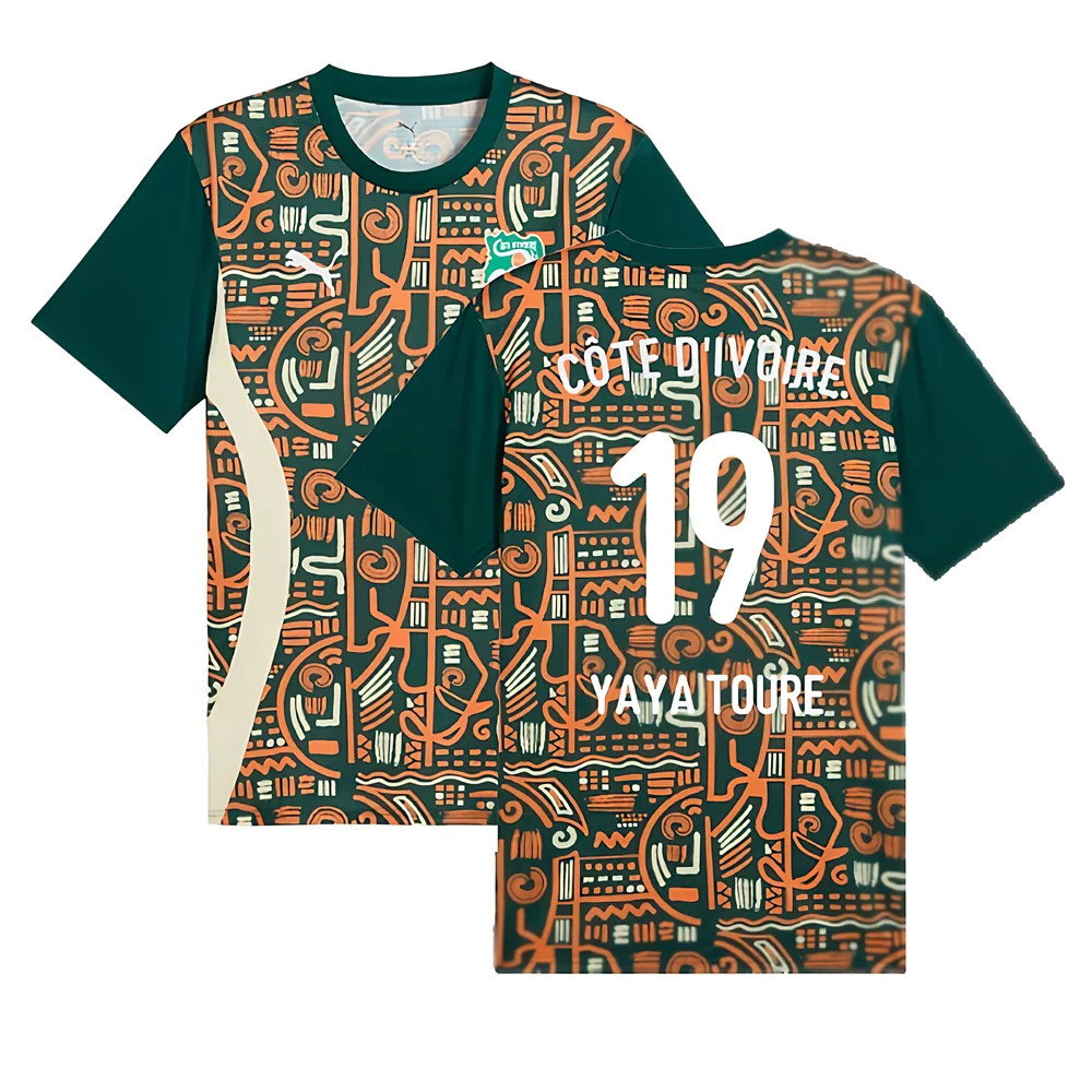 2024-2025 Ivory Coast Prematch SS Jersey (Dark Myrtle) (Yaya Toure 19)_0