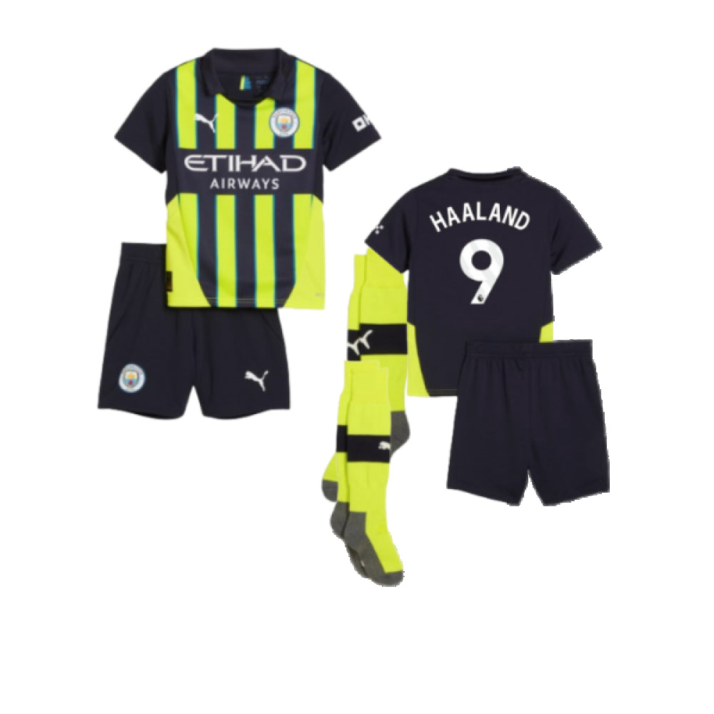 2024-2025 Man City Away Mini Kit (Haaland 9)_0