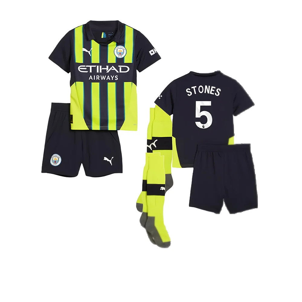 2024-2025 Man City Away Mini Kit (Stones 5)_0