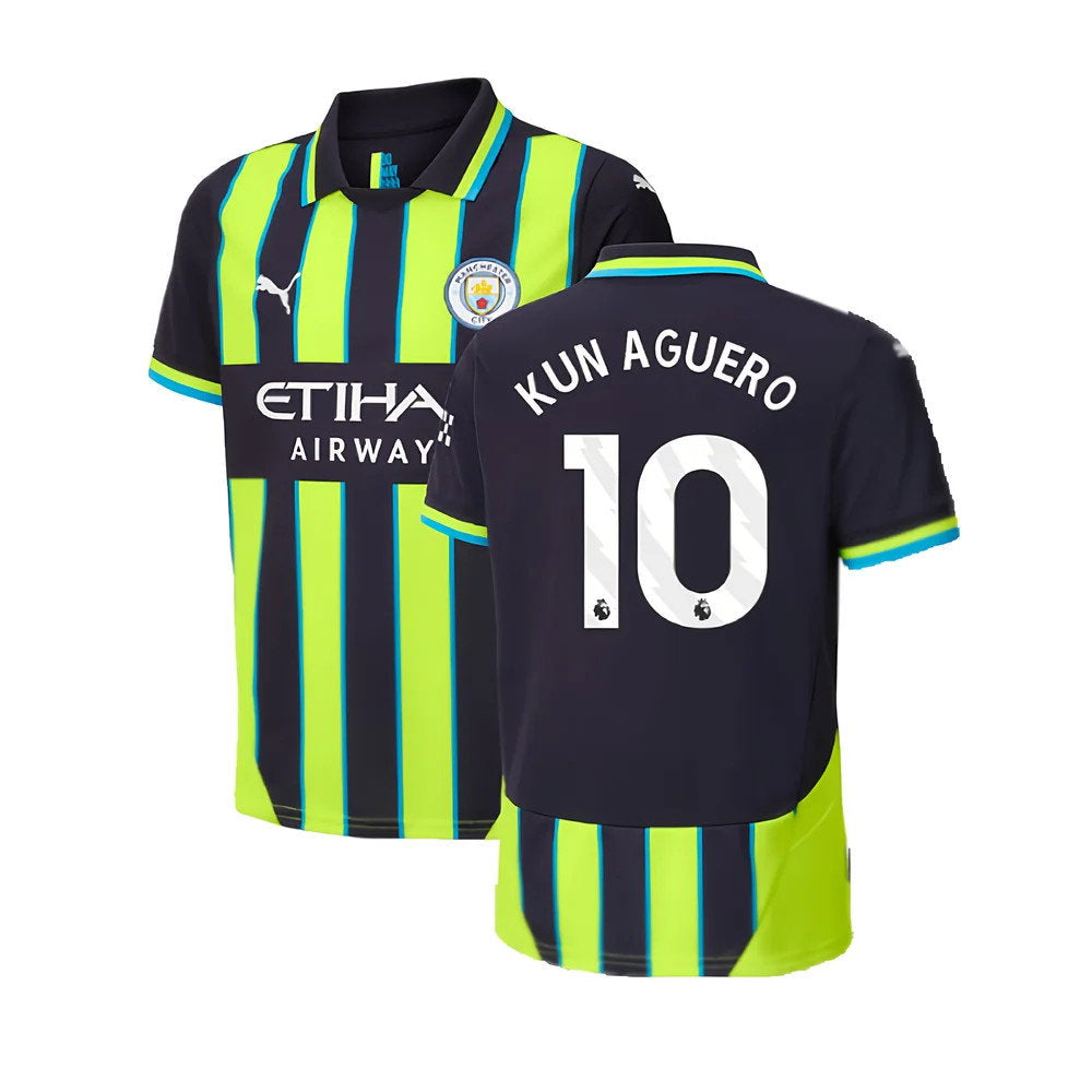 2024-2025 Man City Away Shirt (Kids) (Kun Aguero 10)_0