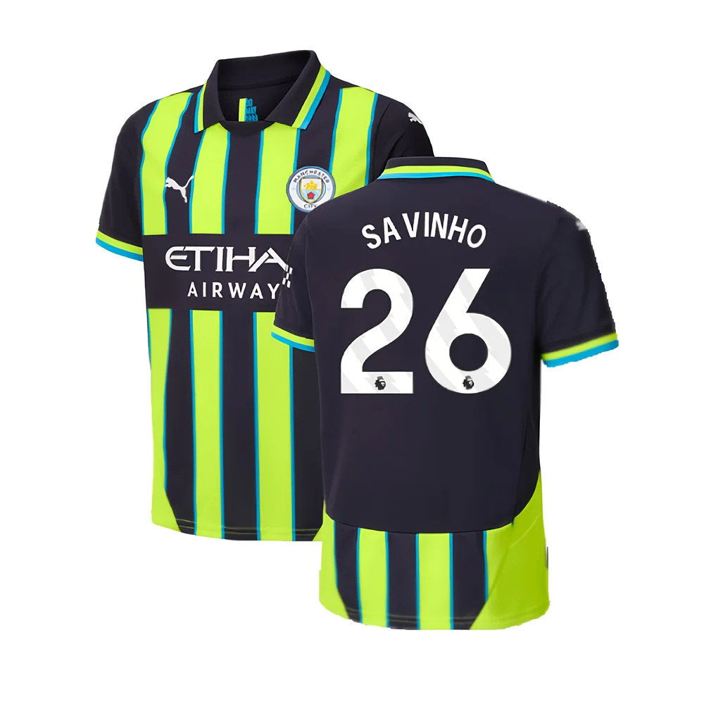 2024-2025 Man City Away Shirt (Kids) (Savinho 26)_0