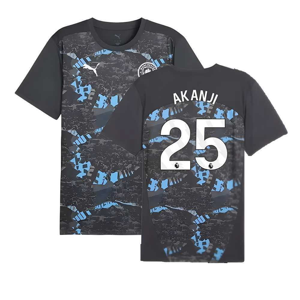 2024-2025 Man City Prematch SS Jersey (Strong Gray) (Akanji 25)_0