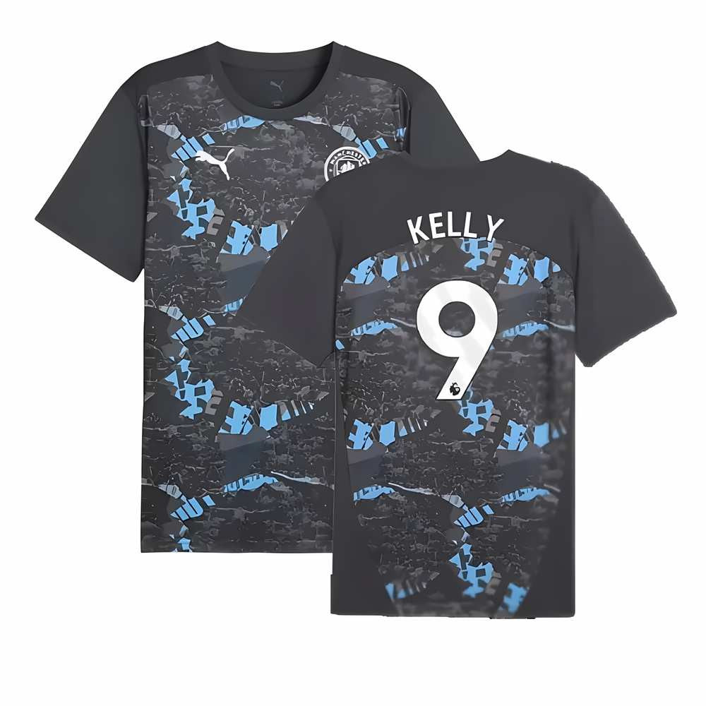 2024-2025 Man City Prematch SS Jersey (Strong Gray) (Kelly 9)_0