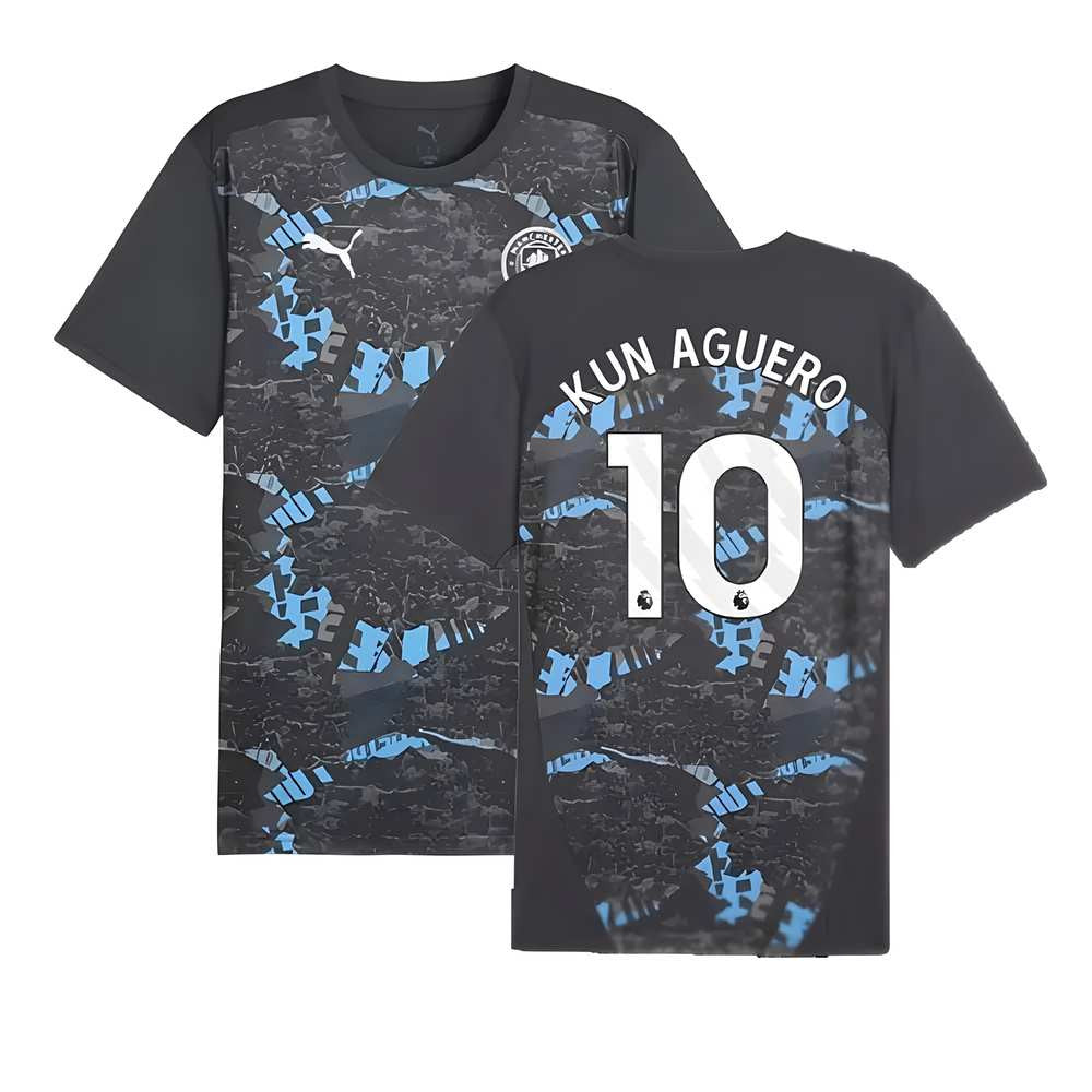 2024-2025 Man City Prematch SS Jersey (Strong Gray) (Kun Aguero 10)_0