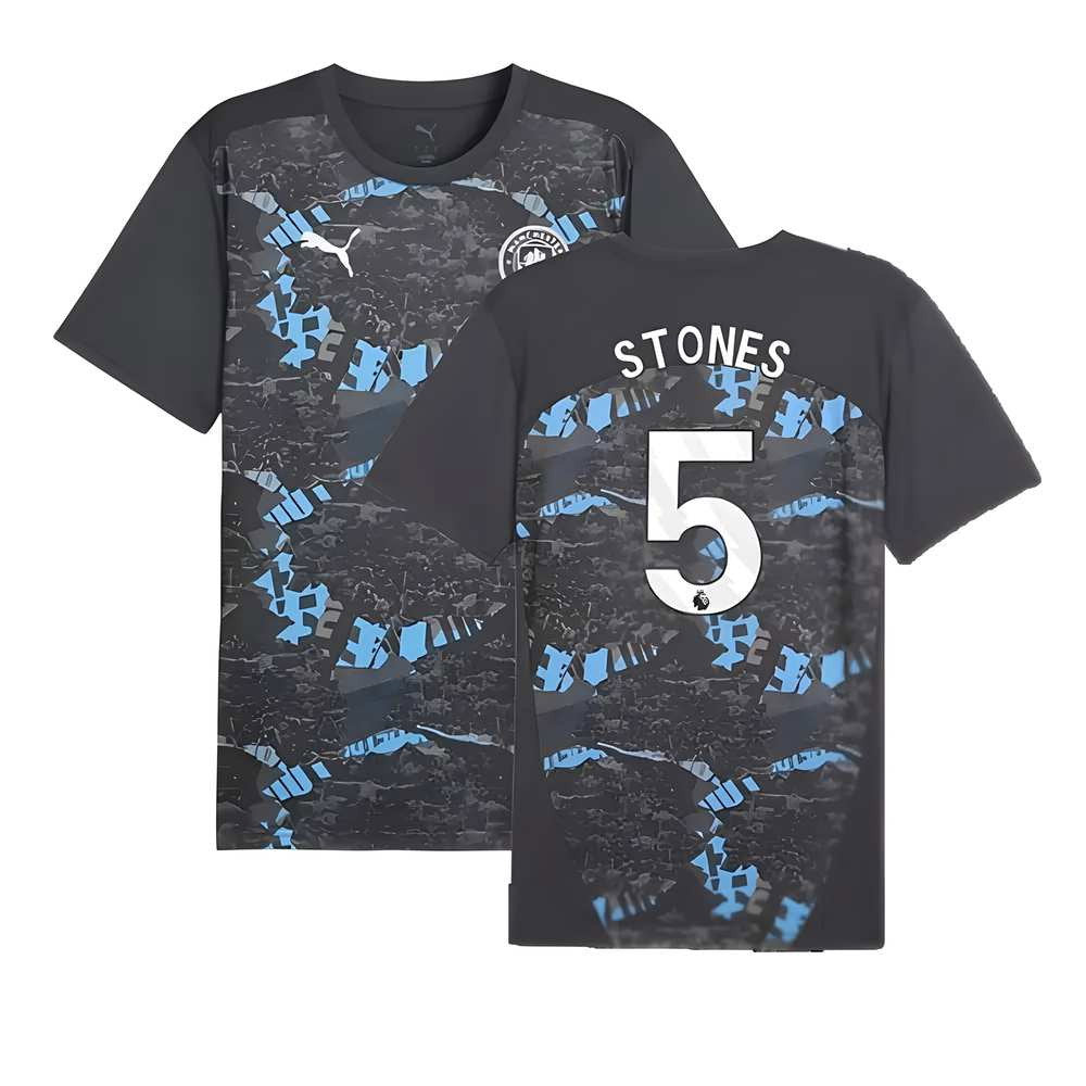 2024-2025 Man City Prematch SS Jersey (Strong Gray) (Stones 5)_0