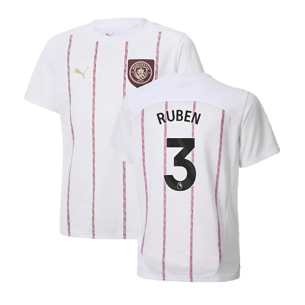 2024-2025 Man City Prematch SS Jersey (White) - Kids (Ruben 3)_0