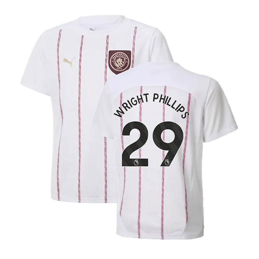 2024-2025 Man City Prematch SS Jersey (White) - Kids (Wright Phillips 29)_0