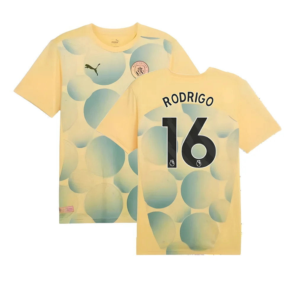 2024-2025 Man City Prematch SS Shirt (Flaxen) (Rodrigo 16)_0
