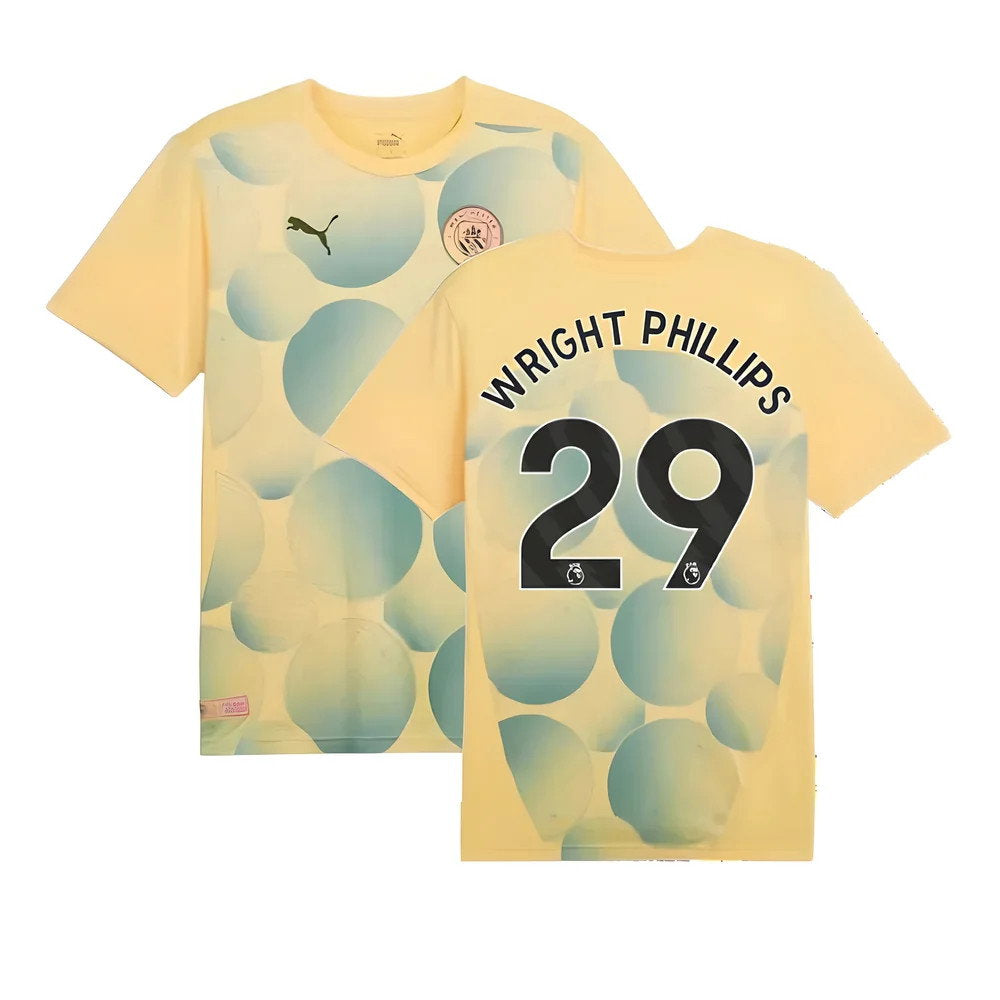 2024-2025 Man City Prematch SS Shirt (Flaxen) (Wright Phillips 29)_0