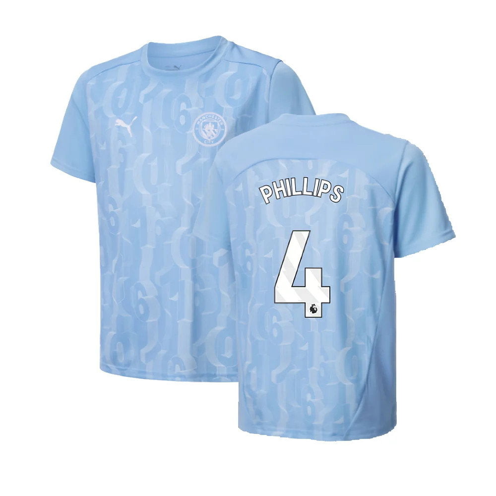 2024-2025 Man City Prematch SS Shirt (Light Blue) - Kids (Phillips 4)_0