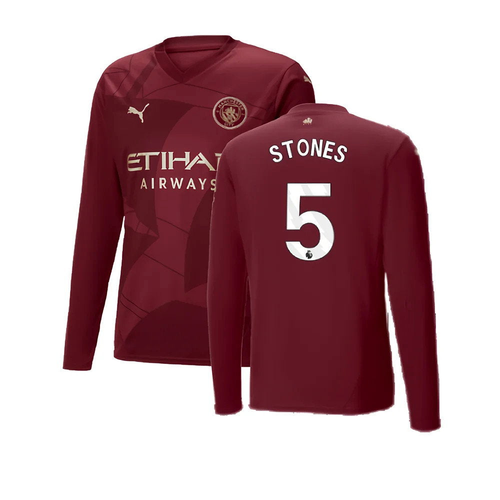2024-2025 Man City Third Long Sleeve Shirt (Stones 5)_0