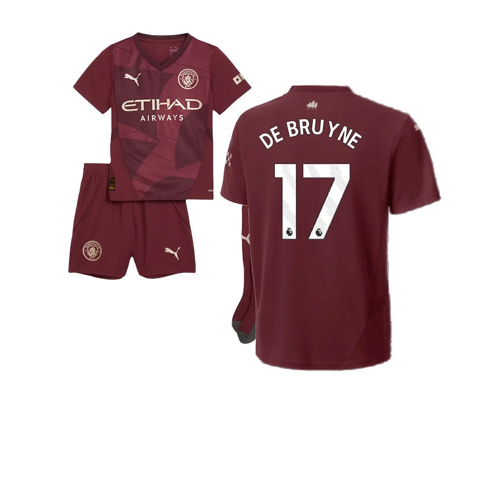 2024-2025 Man City Third Mini Kit (De Bruyne 17)_0