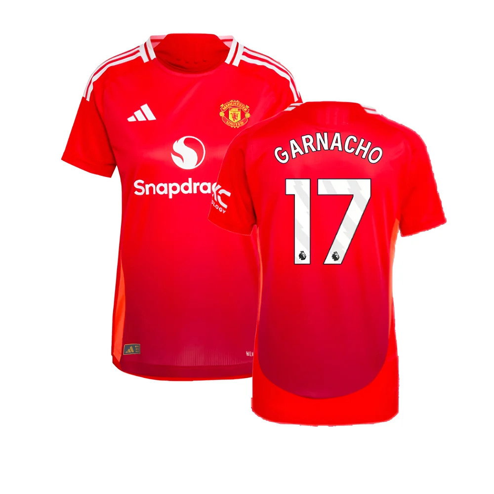 2024-2025 Man Utd Authentic Home Shirt (Womens) (Garnacho 17)_0