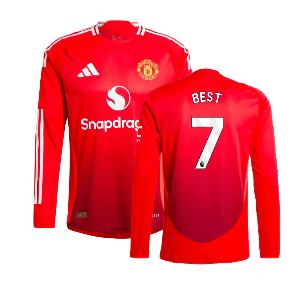2024-2025 Man Utd Authentic Long Sleeve Home Shirt (Best 7)_0