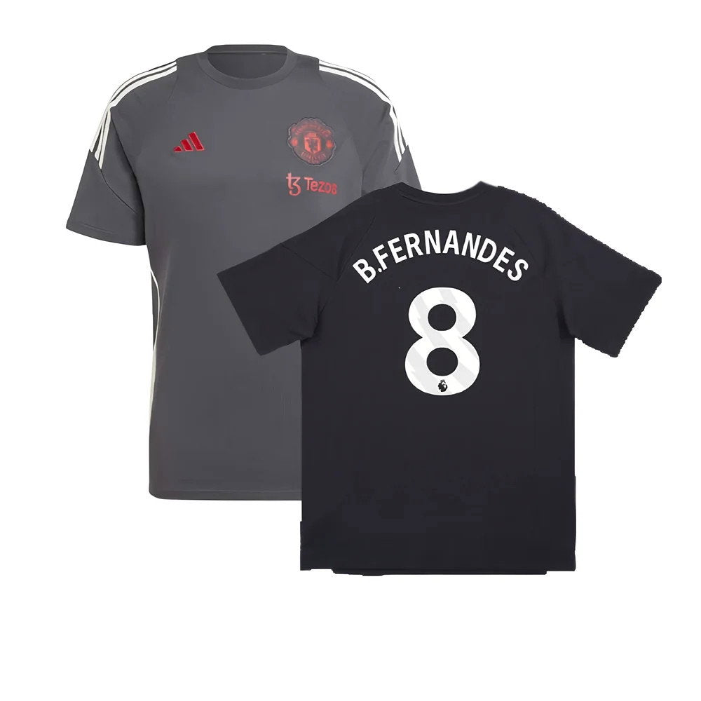 2024-2025 Man Utd EU Training Tee (Carbon) (B.Fernandes 8)_0