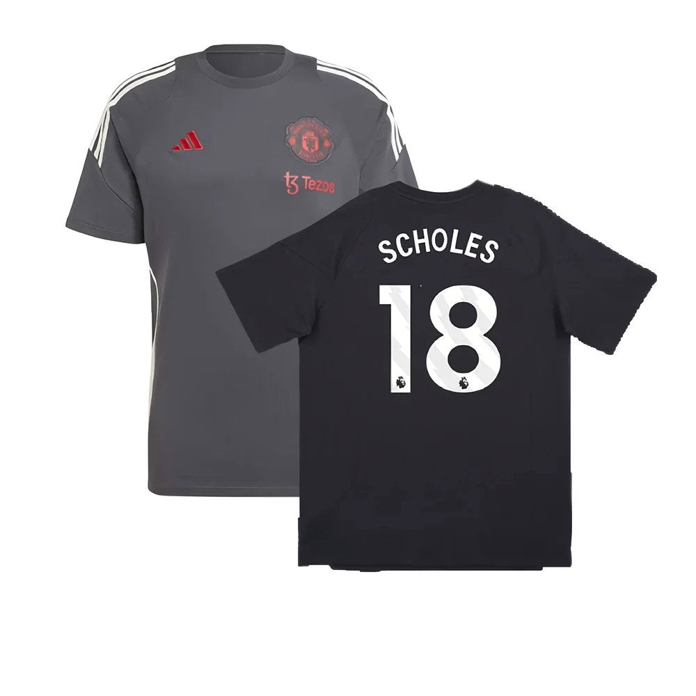 2024-2025 Man Utd EU Training Tee (Carbon) (Scholes 18)_0