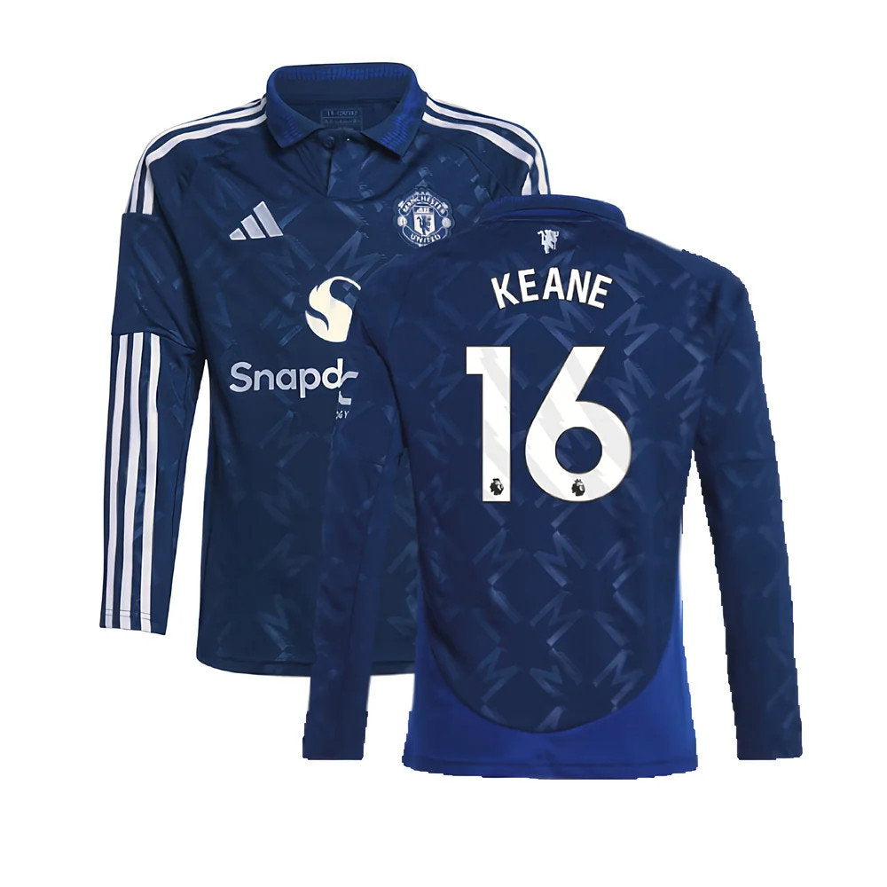 2024-2025 Man Utd Long Sleeve Away Shirt (Kids) (Keane 16)_0
