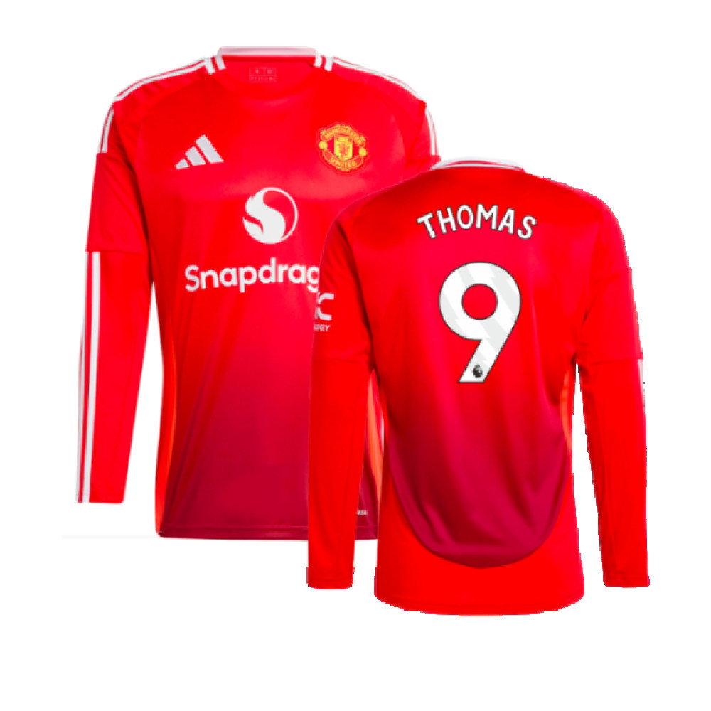 2024-2025 Man Utd Long Sleeve Home Shirt (Thomas 9)_0