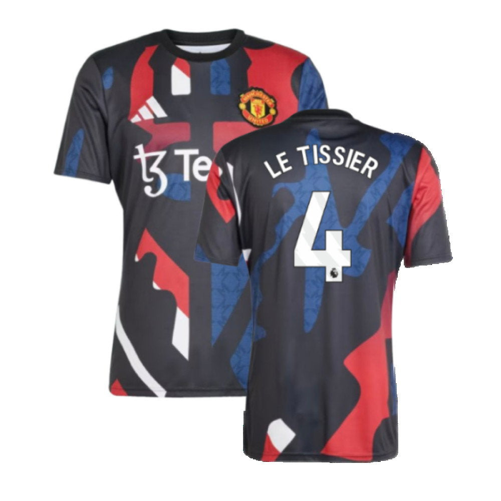 2024-2025 Man Utd Pre-Match Jersey (Black) (Le Tissier 4)_0