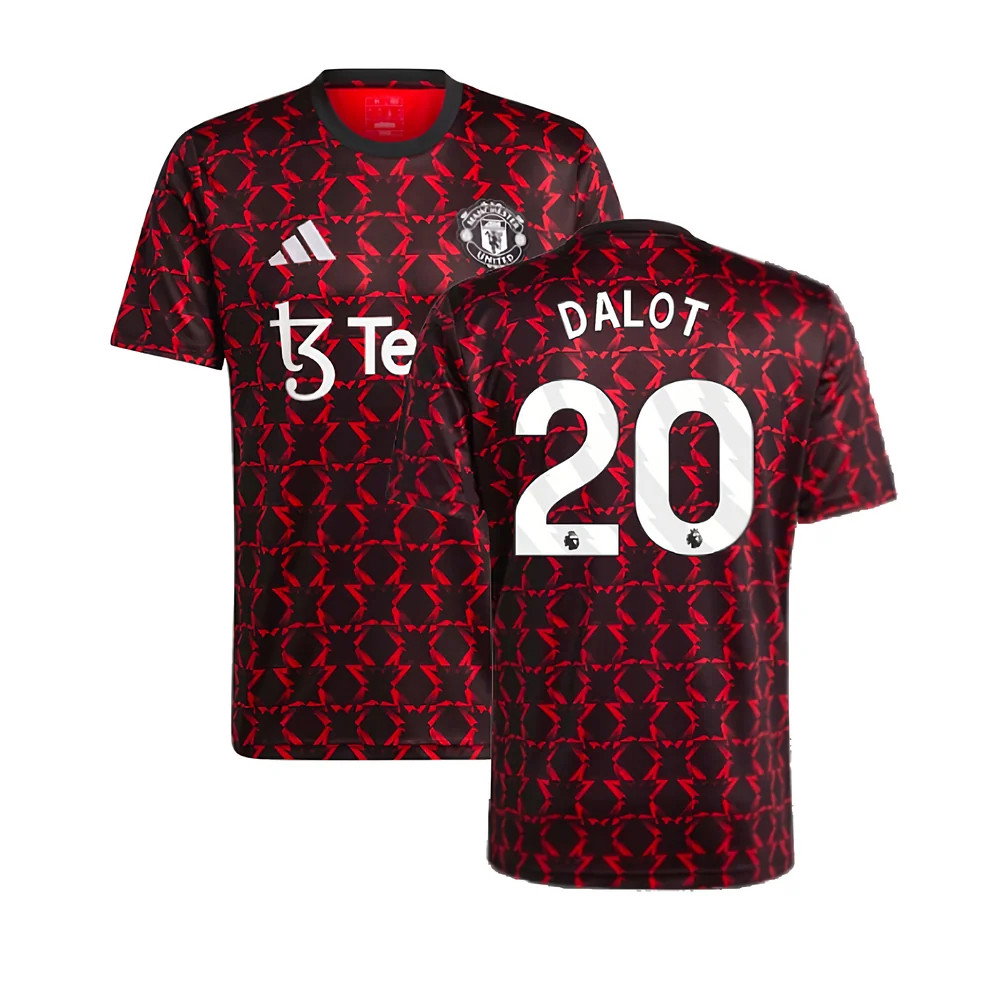 2024-2025 Man Utd Pre-Match Shirt (Black) (Dalot 20)_0