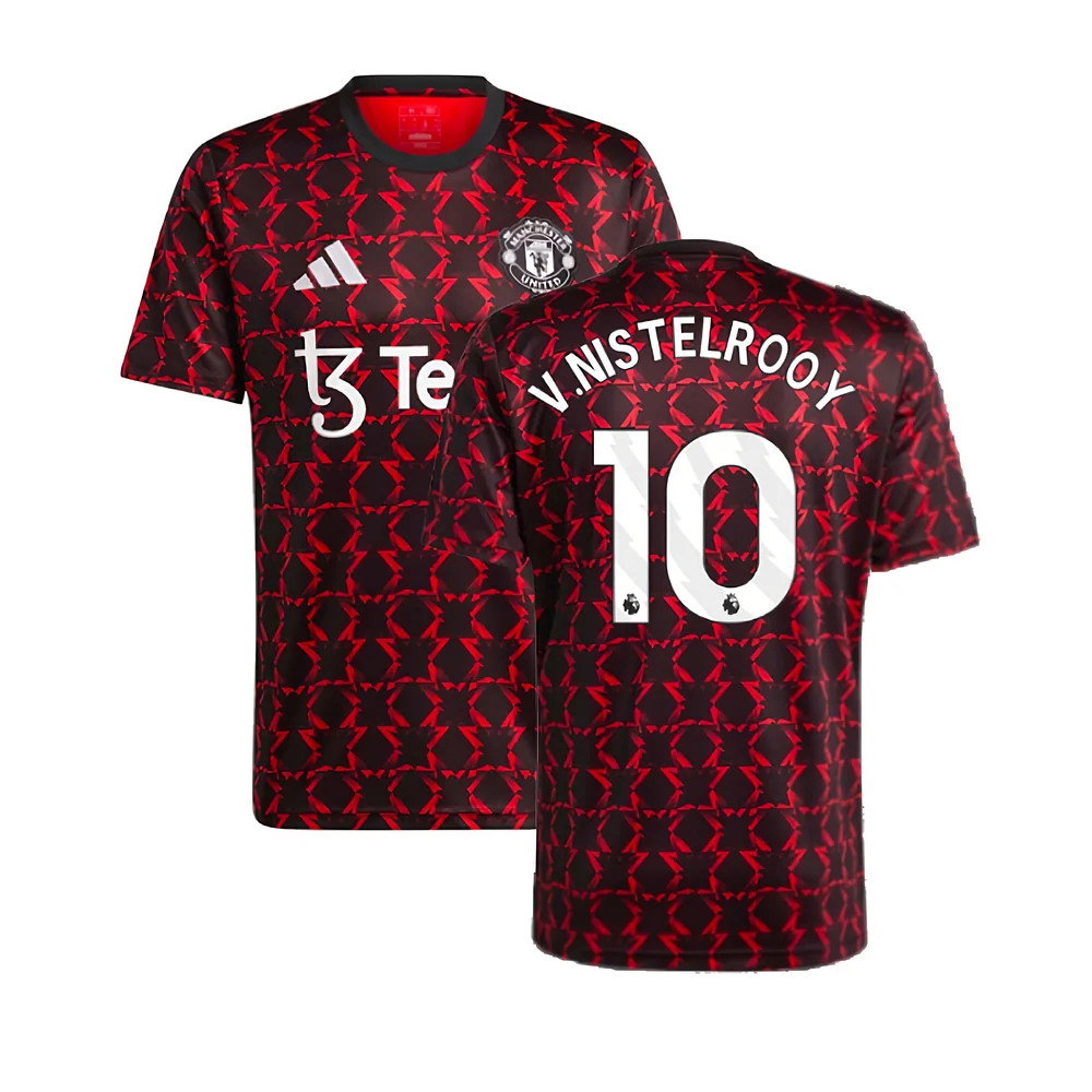 2024-2025 Man Utd Pre-Match Shirt (Black) (V.Nistelrooy 10)_0