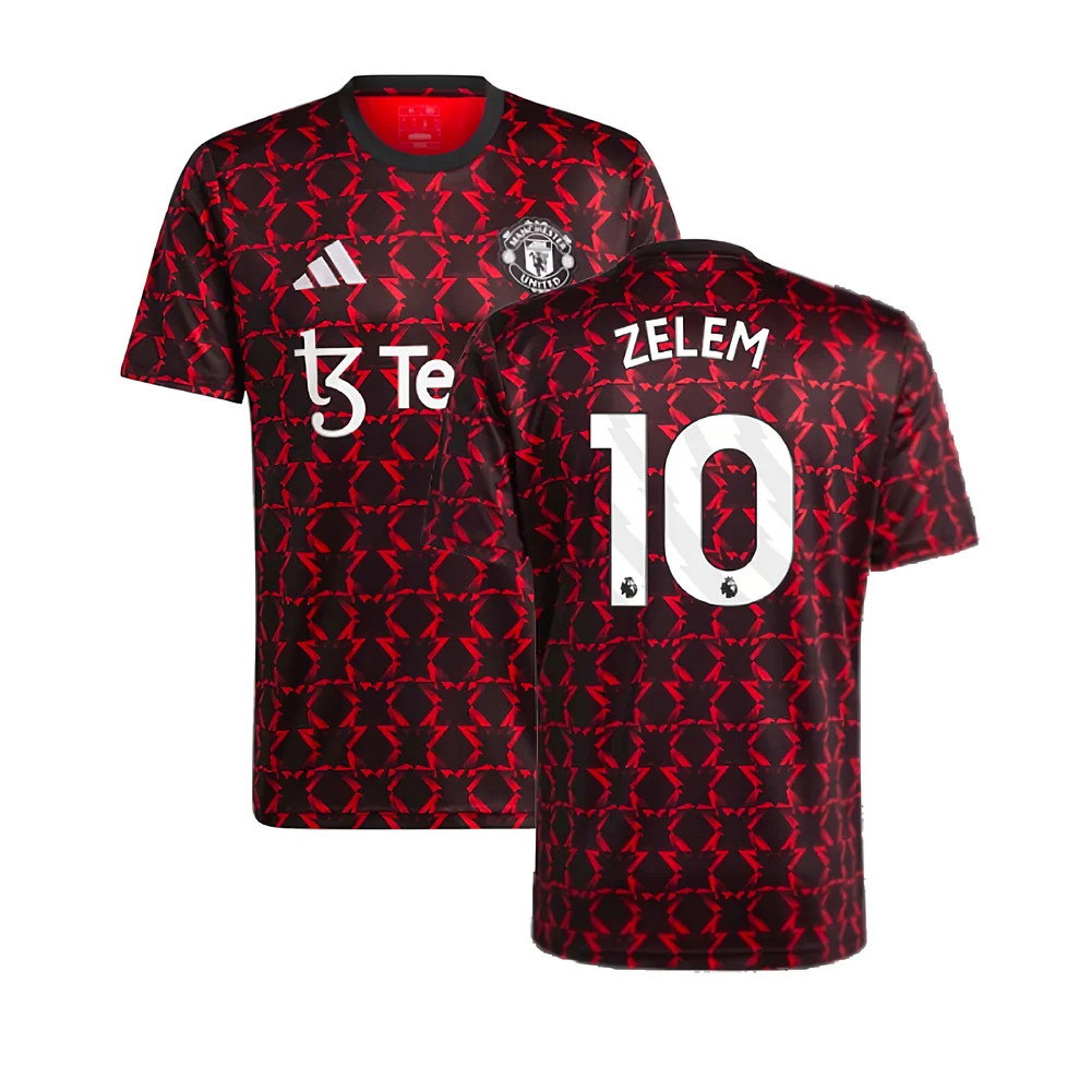 2024-2025 Man Utd Pre-Match Shirt (Black) (Zelem 10)_0