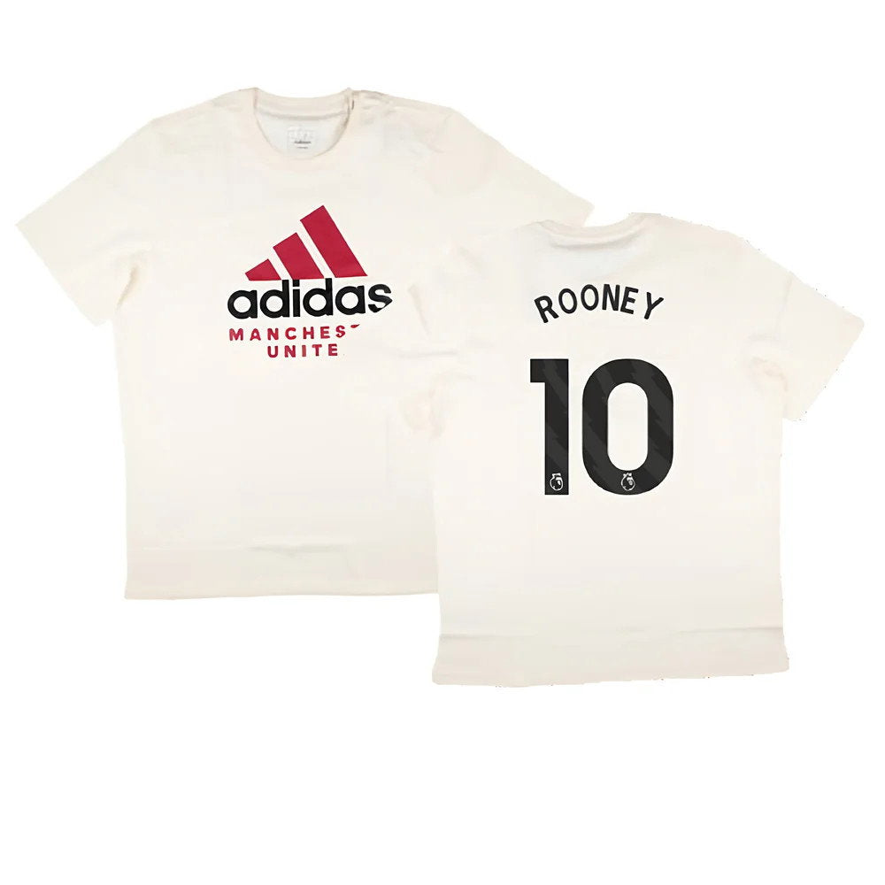 2024-2025 Man Utd SZN Graphic Tee (Cream White) (Rooney 10)_0