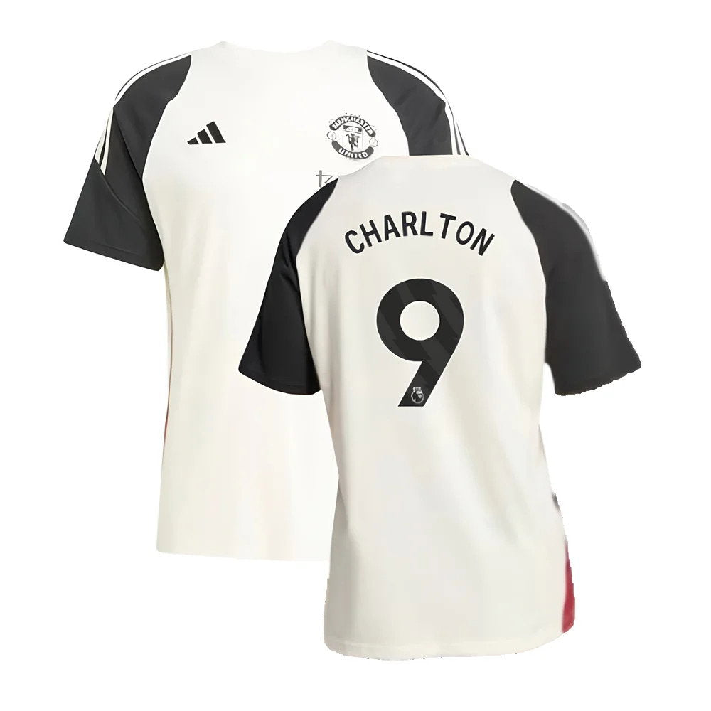 2024-2025 Man Utd Training Tee (Off White) (Charlton 9)_0