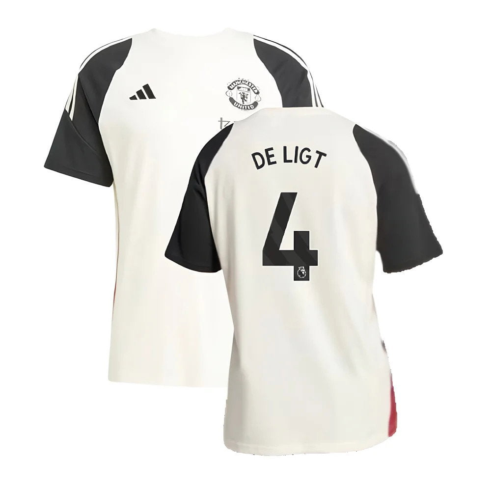 2024-2025 Man Utd Training Tee (Off White) (De Ligt 4)_0