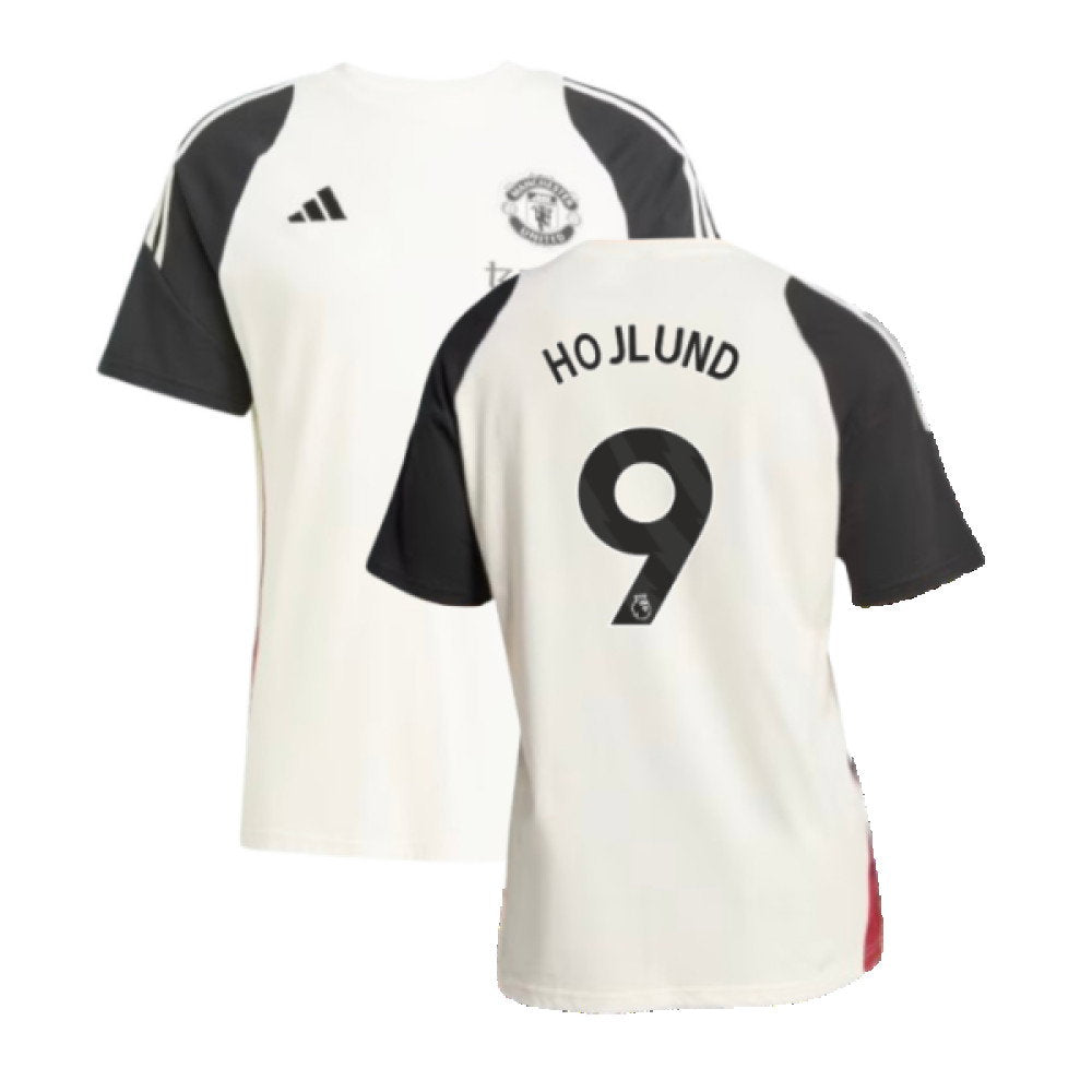 2024-2025 Man Utd Training Tee (Off White) (Hojlund 9)_0