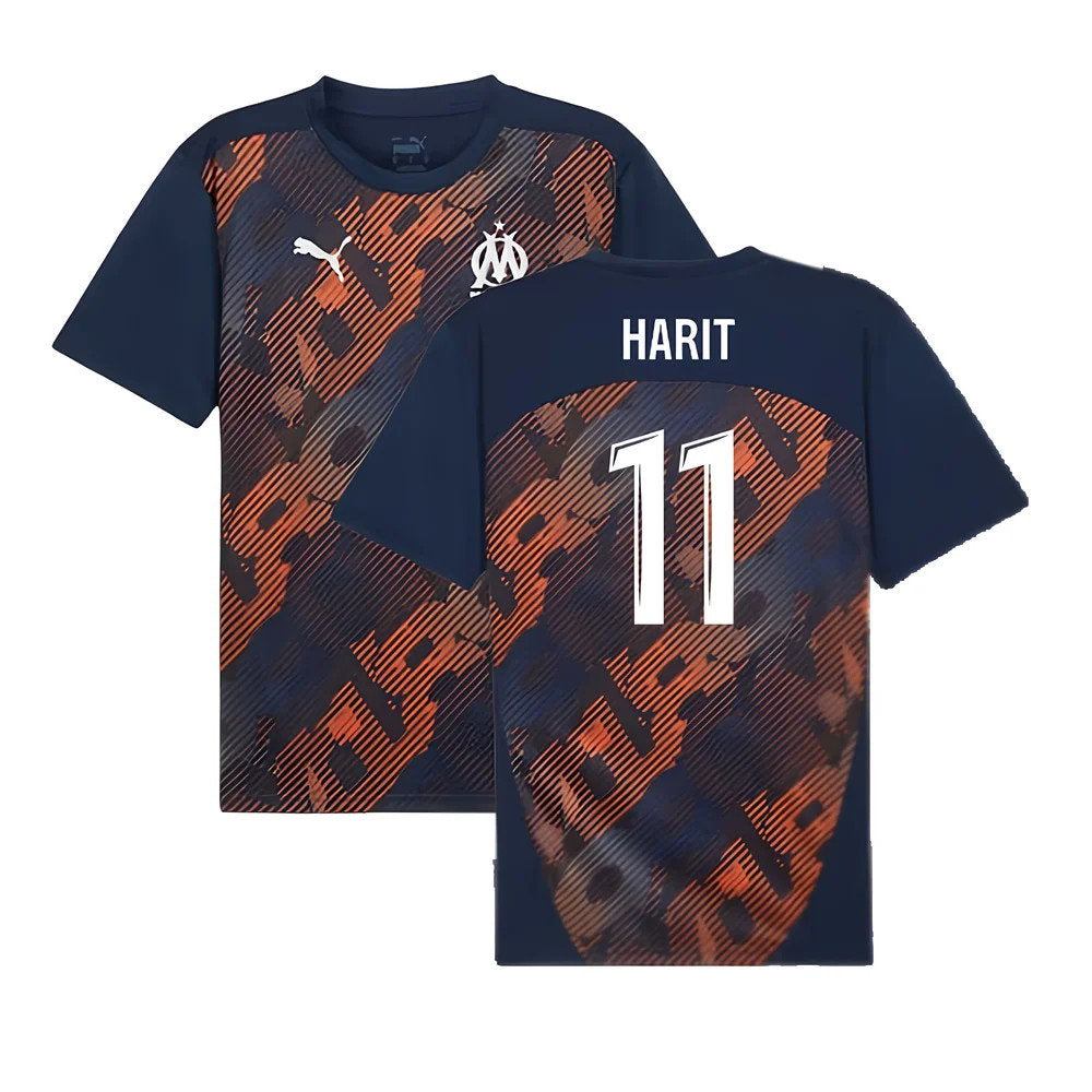 2024-2025 Marseille Pre-Match Shirt (Club Navy) (Harit 11)_0