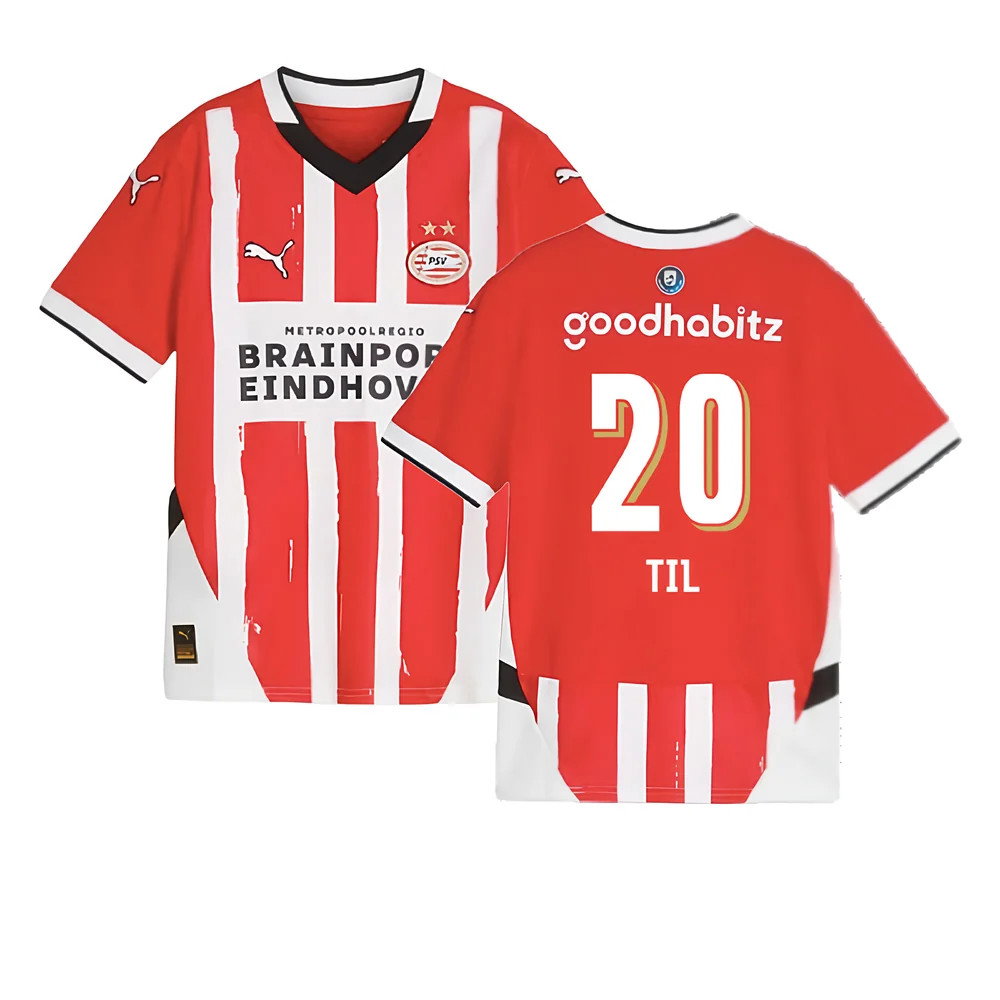 2024-2025 PSV Eindhoven Home Shirt (Kids) (Til 20)_0