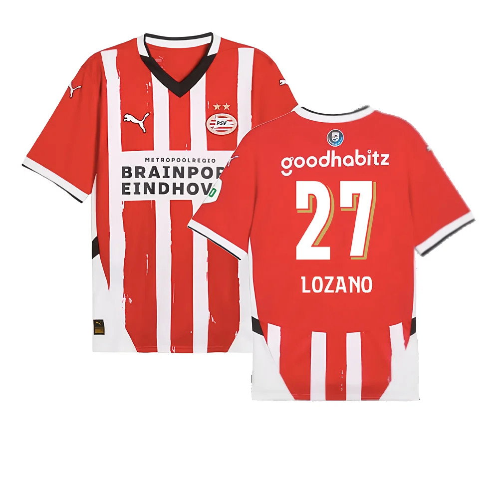 2024-2025 PSV Eindhoven Home Shirt (Lozano 27)_0