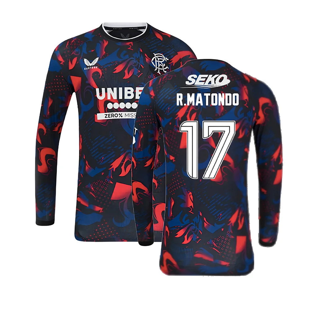 2024-2025 Rangers Long Sleeve Third Shirt (R.Matondo 17)_0