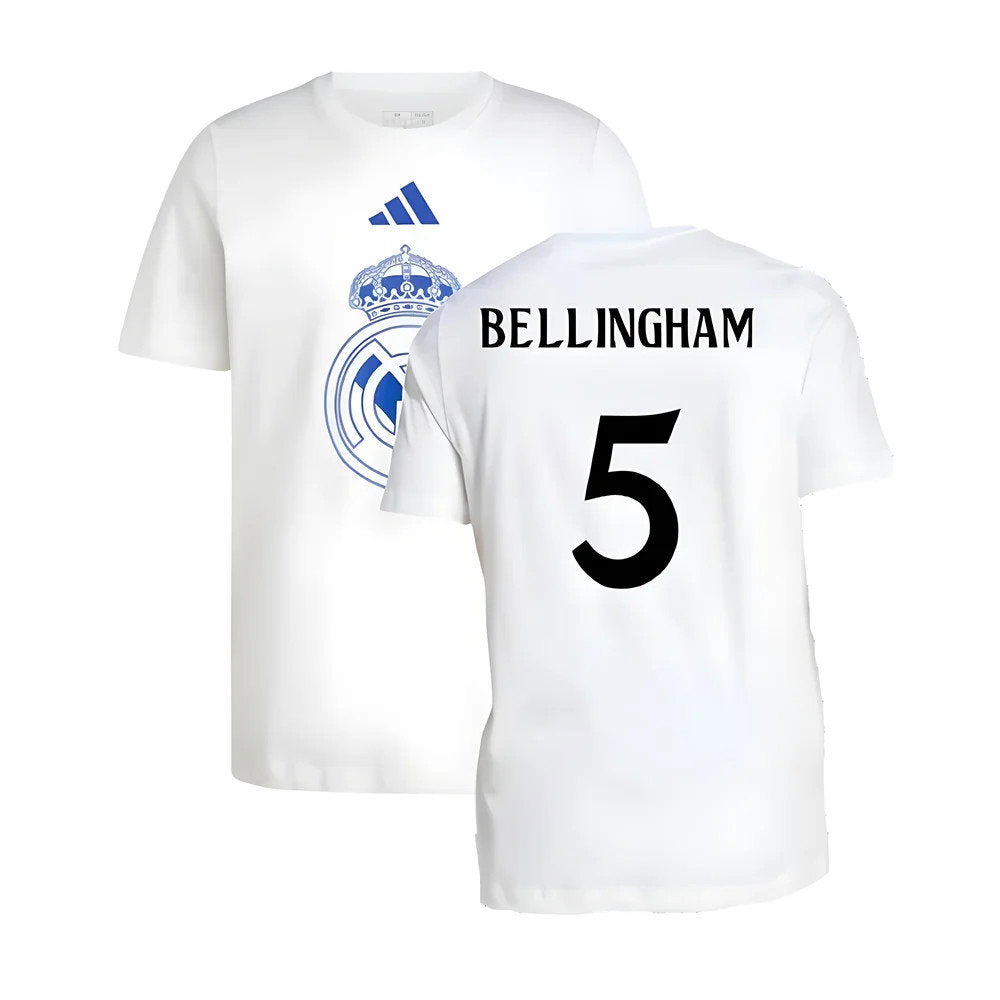 2024-2025 Real Madrid DNA Graphic Tee (White) (Bellingham 5)_0