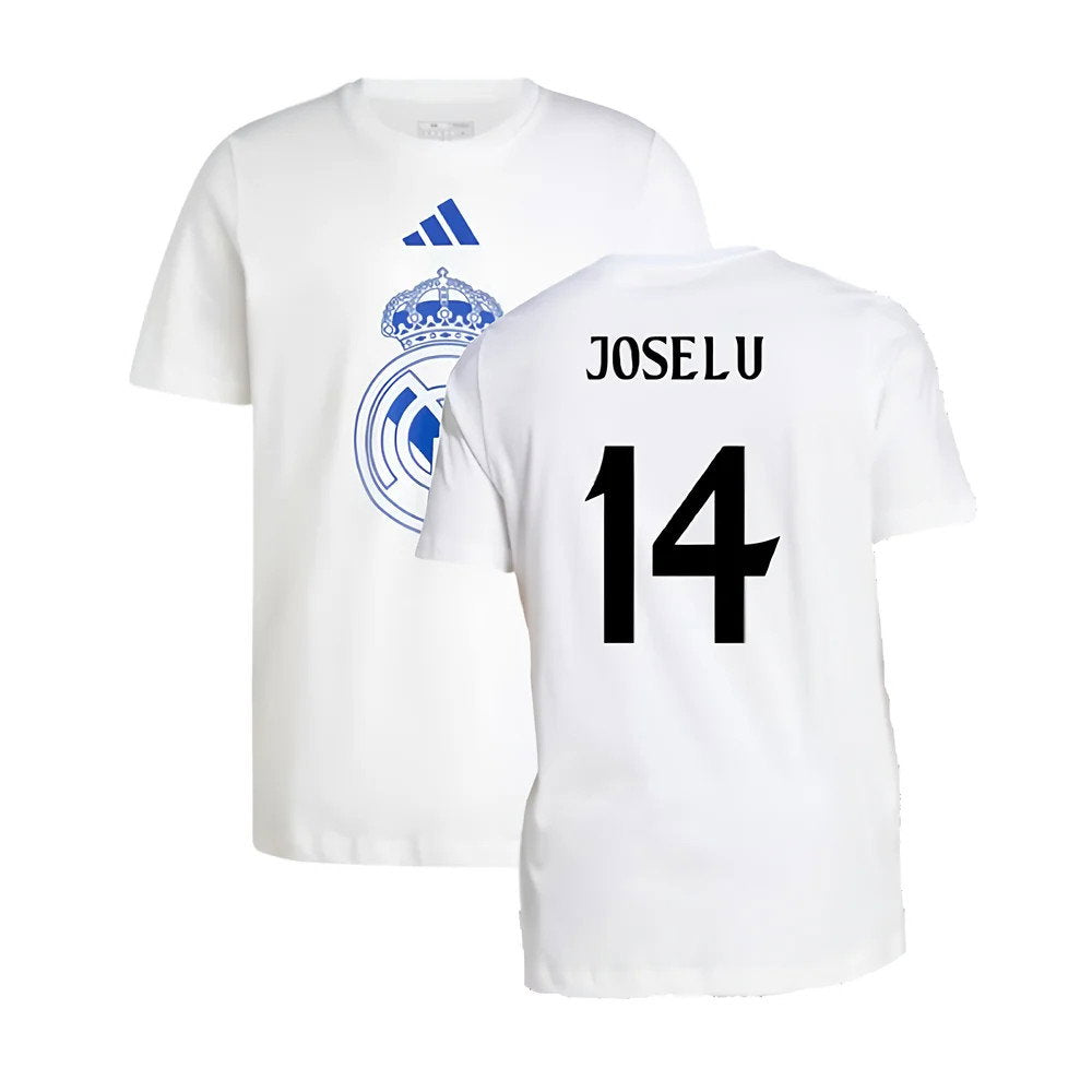 2024-2025 Real Madrid DNA Graphic Tee (White) (Joselu 14)_0