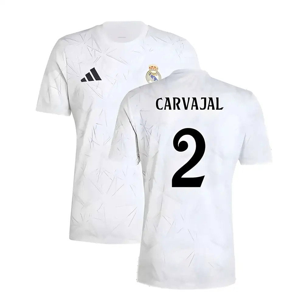 2024-2025 Real Madrid Pre-Match Shirt (White) (Carvajal 2)_0