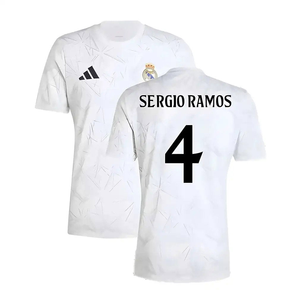 2024-2025 Real Madrid Pre-Match Shirt (White) (Sergio Ramos 4)_0