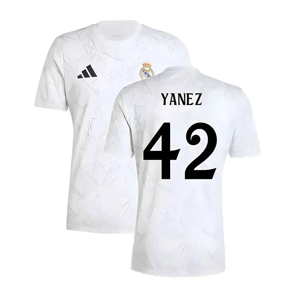 2024-2025 Real Madrid Pre-Match Shirt (White) (Yanez 42)_0